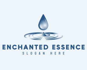 Water Droplet Ripple logo design