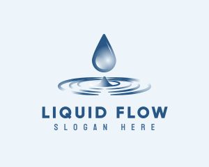 Water Droplet Ripple logo design