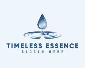 Water Droplet Ripple logo design