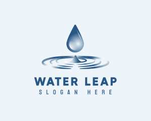 Water Droplet Ripple logo design