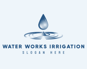 Water Droplet Ripple logo design