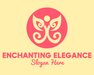 Fancy Social Butterfly logo design