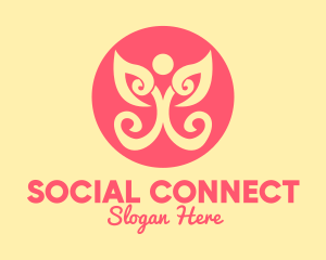 Fancy Social Butterfly logo