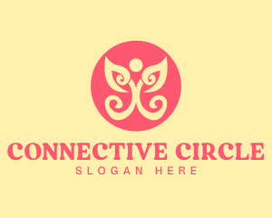 Fancy Social Butterfly logo