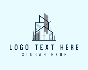 House Building Cityscape logo