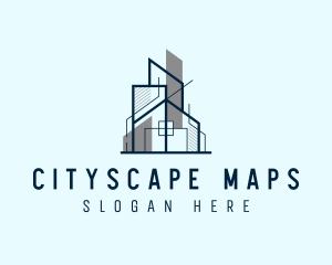 House Building Cityscape logo design