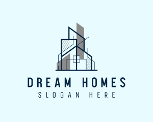 House Building Cityscape logo