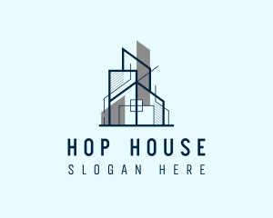 House Building Cityscape logo design