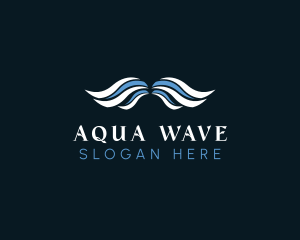 Water Wave Wings logo design