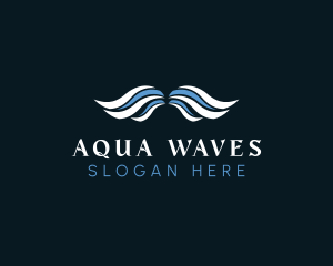 Water Wave Wings logo design