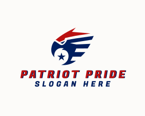 Patriotic Eagle Veteran logo design