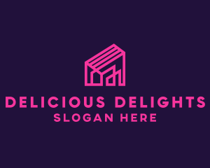 Architecture Pink House logo design