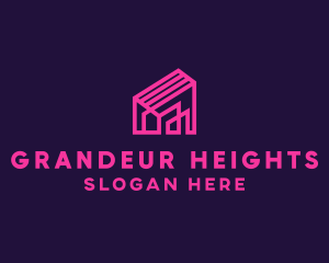 Architecture Pink House logo design