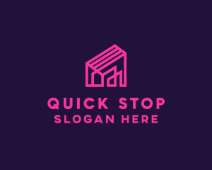 Architecture Pink House logo design