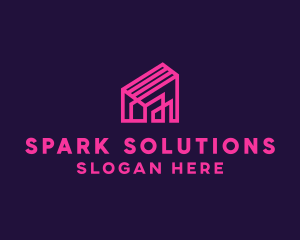 Architecture Pink House logo design