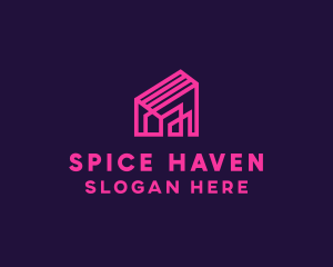 Architecture Pink House logo design