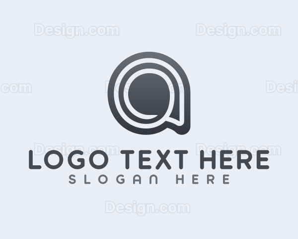 Social Chat Messaging Letter A Logo