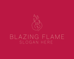 Heat Fire Flame logo design