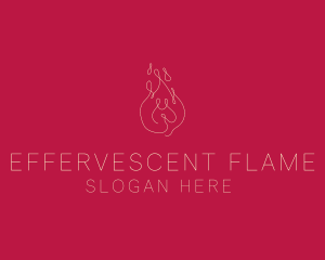 Heat Fire Flame logo design