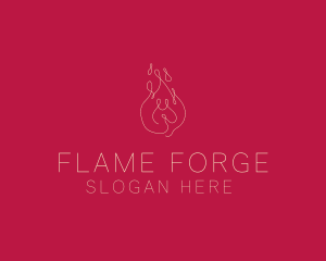 Heat Fire Flame logo design