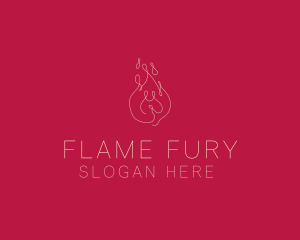 Heat Fire Flame logo design