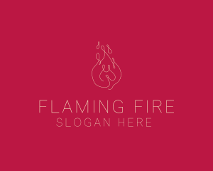 Heat Fire Flame logo design