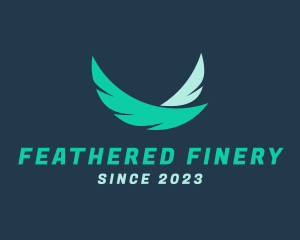 Wings Feather Airline  logo design