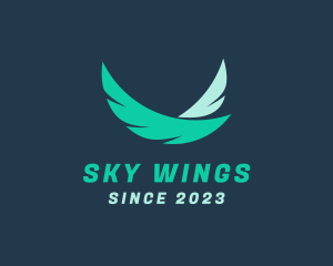 Wings Feather Airline  logo