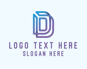 Creative Gradient Letter D  logo