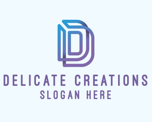 Creative Gradient Letter D  logo design