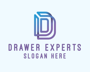 Creative Gradient Letter D  logo design