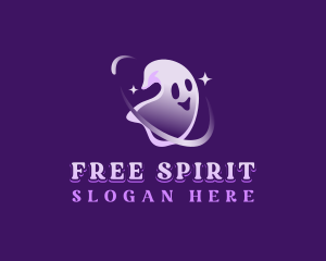 Horror Halloween Ghost logo design