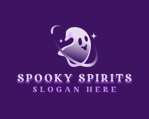 Horror Halloween Ghost logo design