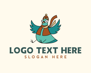 Winter Dove Bird logo