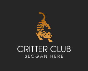 Modern Crouch Tiger logo design