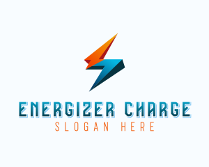 Thunder Bolt Charging logo design