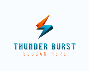 Thunder Bolt Charging logo design