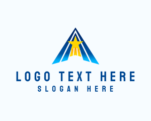 Shooting Star Logistics Letter A logo