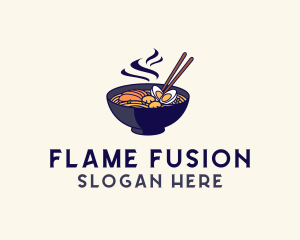 Hot Ramen Noodles logo design