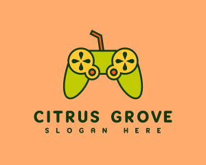 Citrus Juice Game Controller logo design