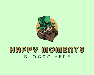 Happy Irish Leprechaun  logo design