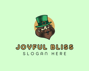 Happy Irish Leprechaun  logo design