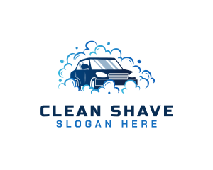 Cleaning Bubble Carwash logo design