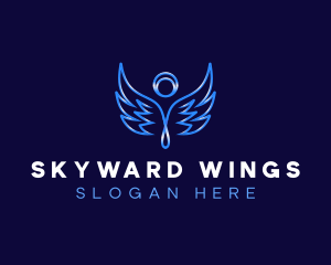 Angel Halo Wings logo design