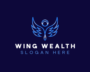 Angel Halo Wings logo design