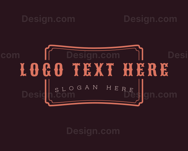 Rustic Cowboy Salon Banner Logo