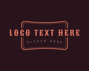 Rustic Cowboy Salon Banner Logo