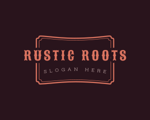 Rustic Cowboy Salon Banner logo design