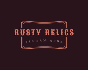 Rustic Cowboy Salon Banner logo design