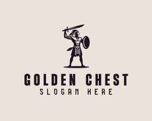 Male Sword Fighter Logo